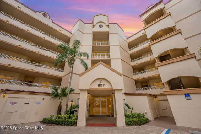 a view of a building with a window