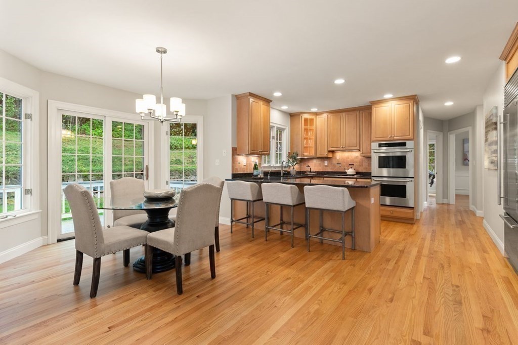 155 Old Spring Street Lexington, MA 02421 - Photo 6 of 28 a view of a dining room with furniture window and wooden floor
