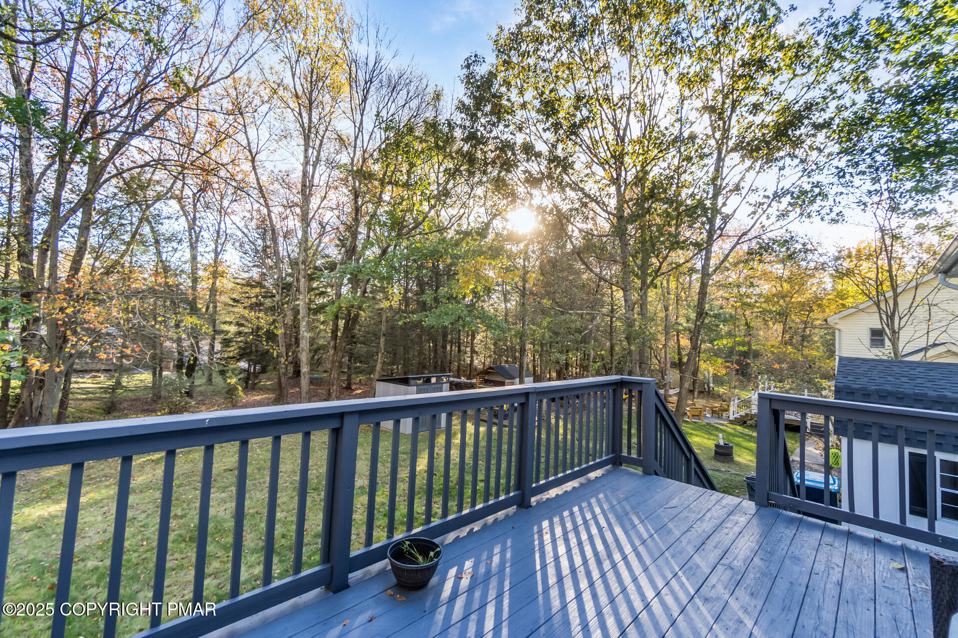 411 Alter Avenue Pocono Summit, PA 18346 - Photo 25 of 29 a view of balcony with deck and wooden floor