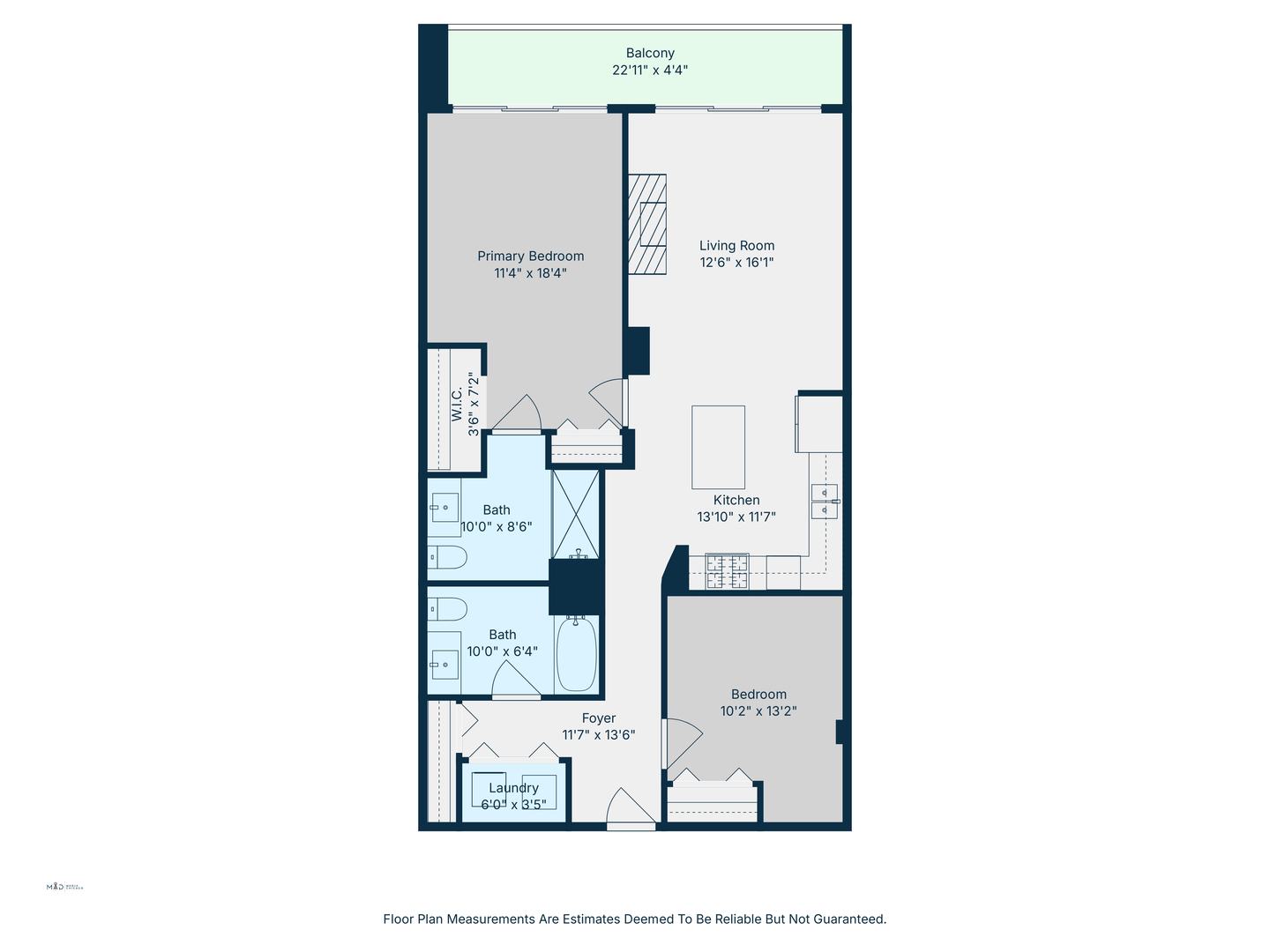 933 West Van Buren Street, Unit 910 Chicago, IL 60607 - Photo 6 of 6 a picture of a floor plan