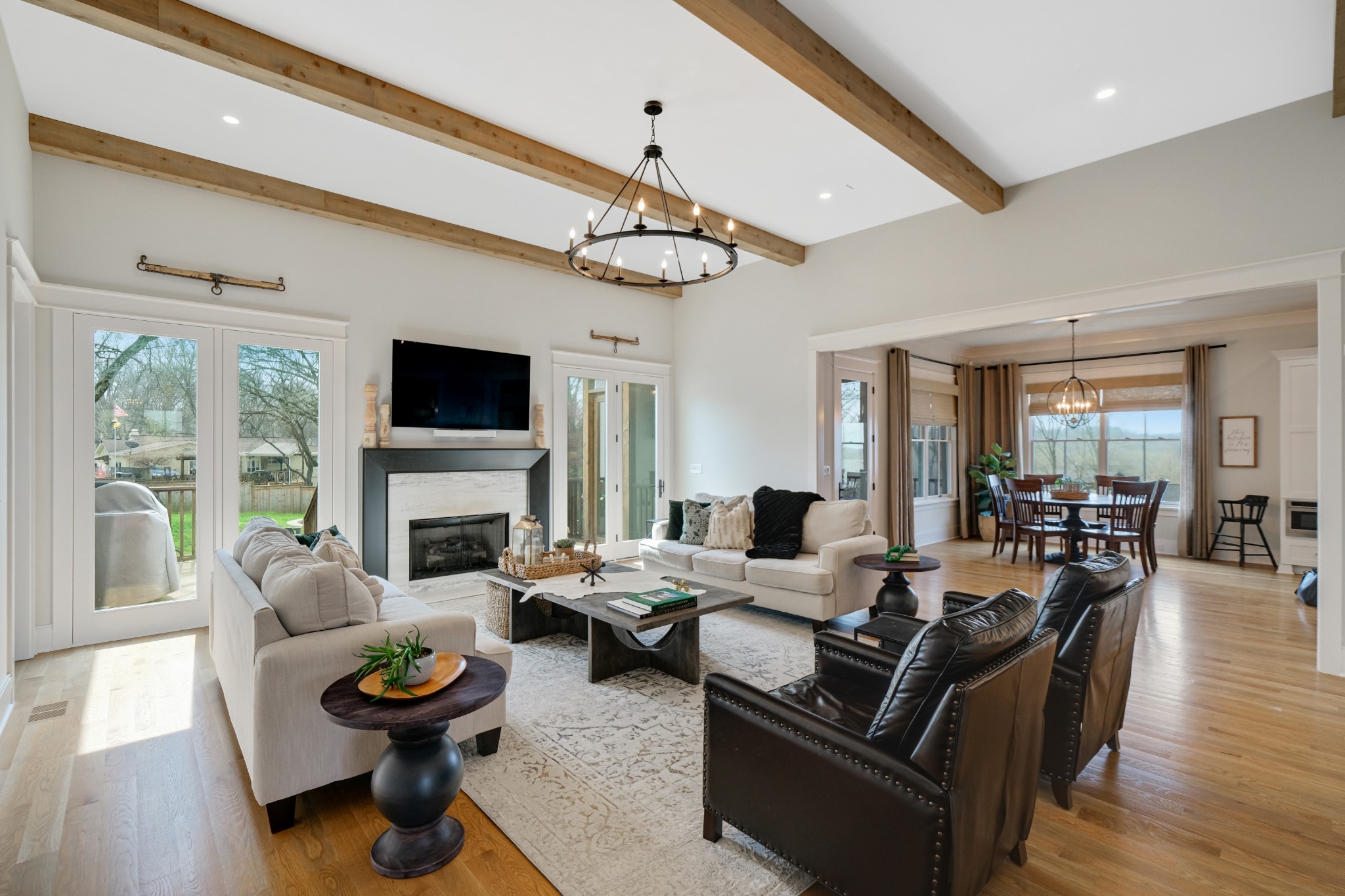 3003 Hobbs Road, Unit B Nashville, TN 37215 - Photo 12 of 70 a living room with furniture a fireplace and a flat screen tv