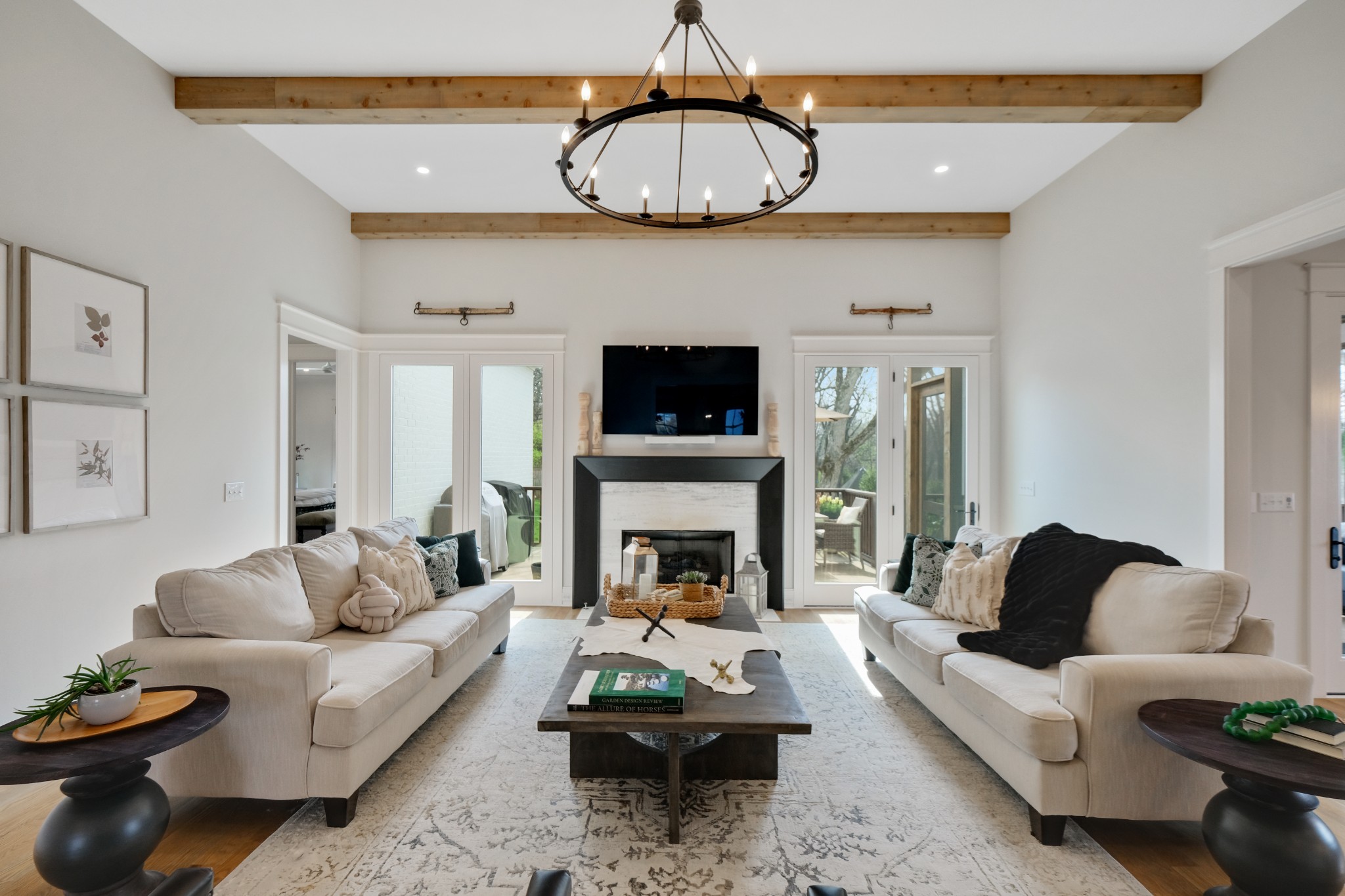 3003 Hobbs Road, Unit B Nashville, TN 37215 - Photo 13 of 70 a living room with furniture a fireplace and a flat screen tv