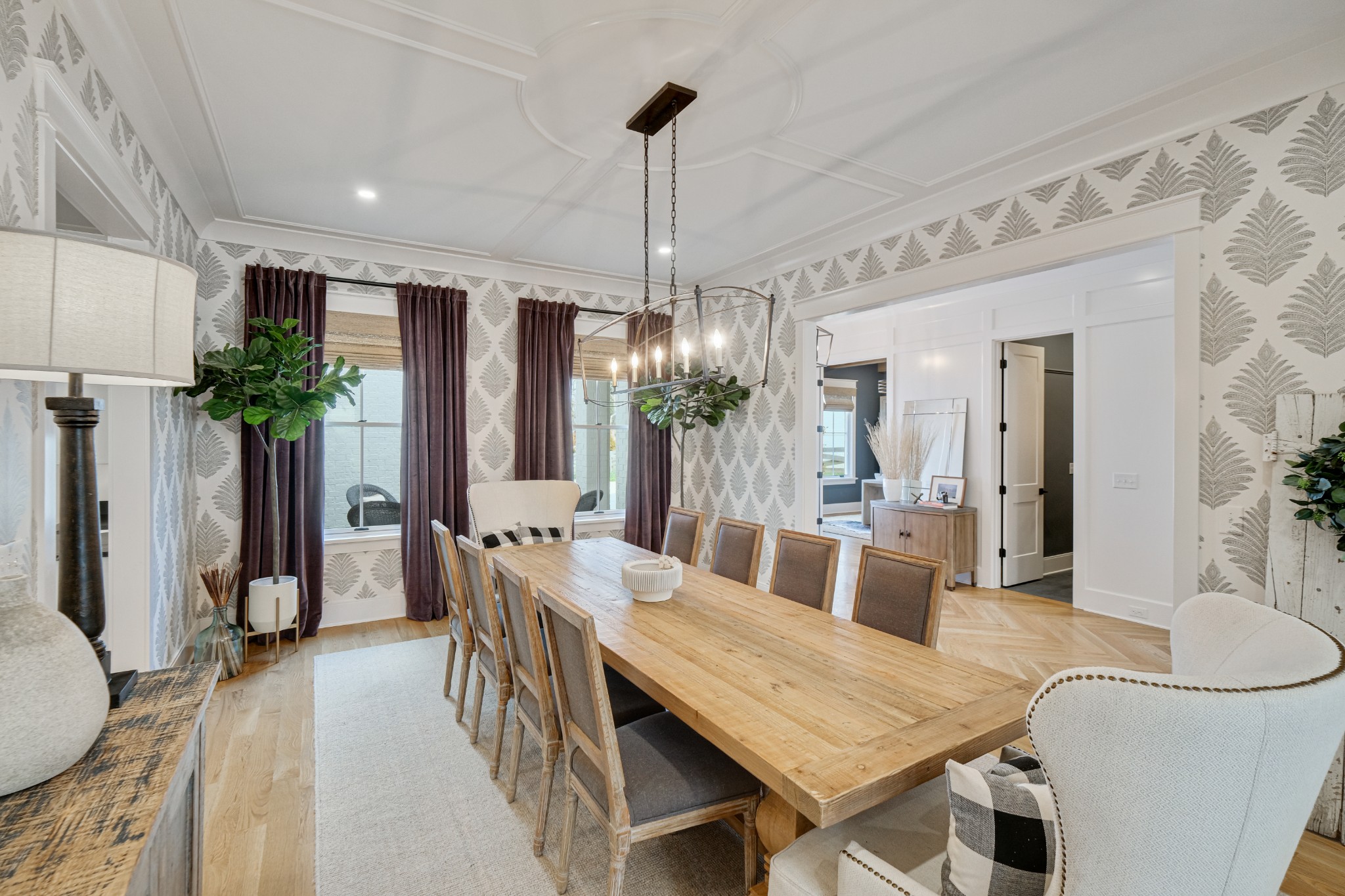 3003 Hobbs Road, Unit B Nashville, TN 37215 - Photo 16 of 70 a living room with furniture a chandelier and a dining table