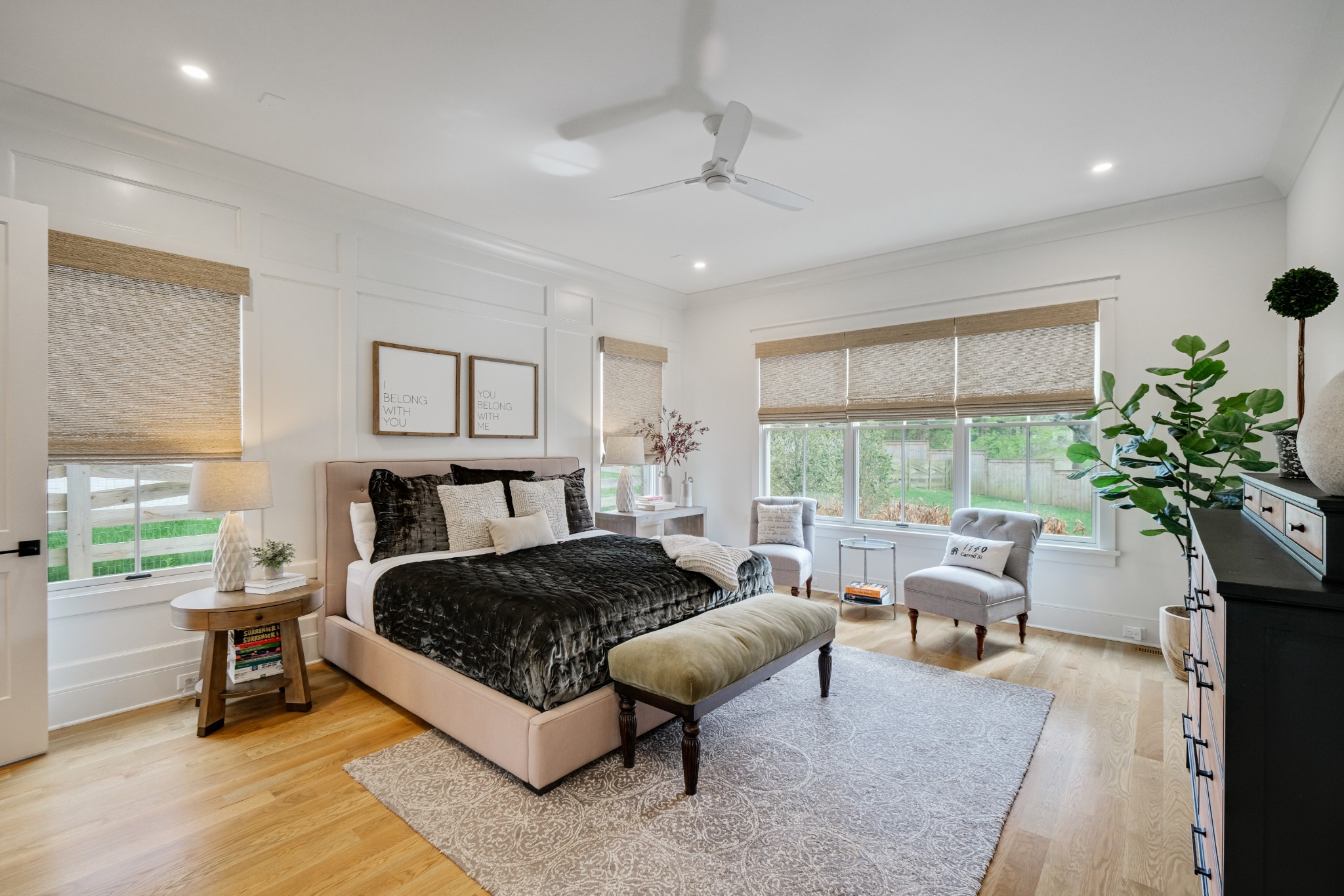 3003 Hobbs Road, Unit B Nashville, TN 37215 - Photo 30 of 70 a spacious bedroom with a bed a couch and potted plant with the window