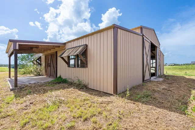 a backyard of a house