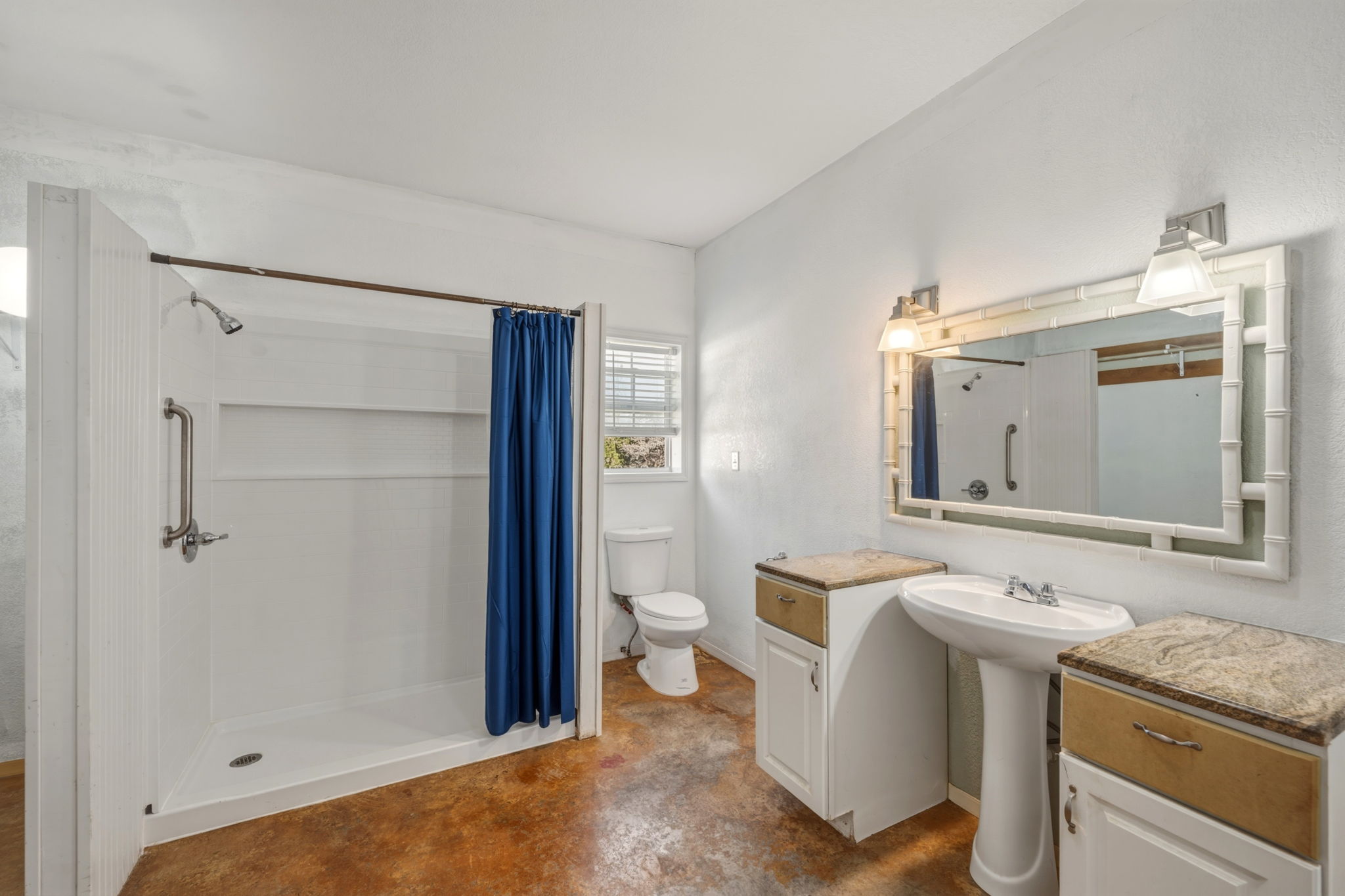 1301 Altwein Road Blanco, TX 78606 - Photo 25 of 40 Bathroom featuring concrete flooring and a stall shower