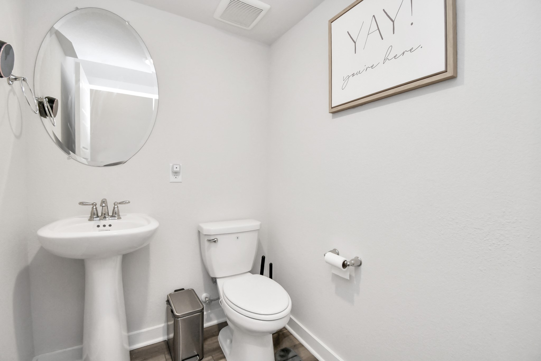 8213 Rising Stream Drive Houston, TX 77063 - Photo 6 of 21 a bathroom with a toilet sink and mirror