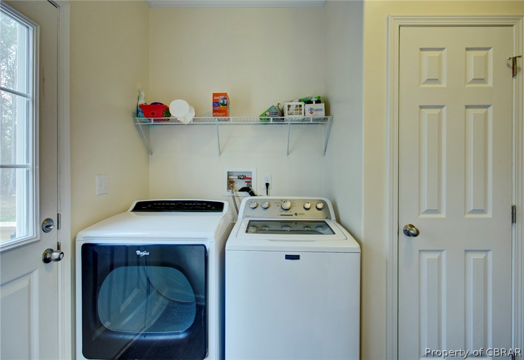 1496 Elsom Mascot Road Mattaponi, VA 23110 - Photo 26 of 33 a utility room with dryer and washer