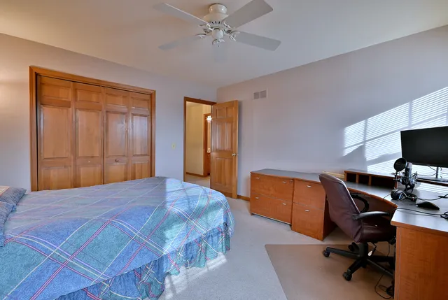 a view of a deck with a yard