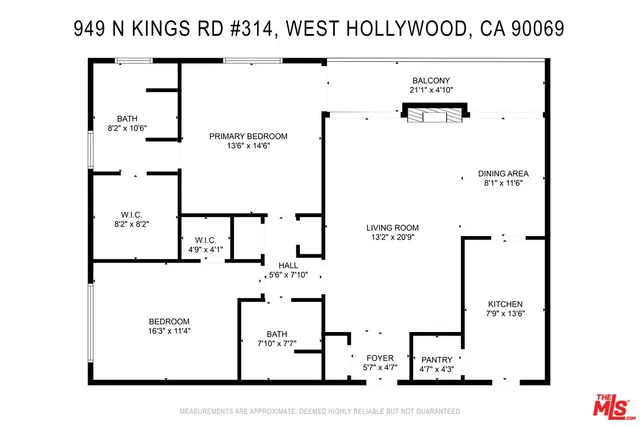 $4,700 | 949 North Kings Road, Unit 314, West Hollywood, CA 90069