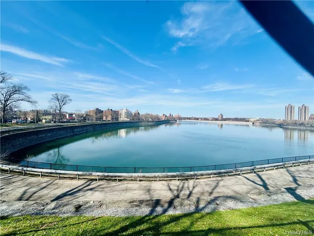 a view of a lake from a yard