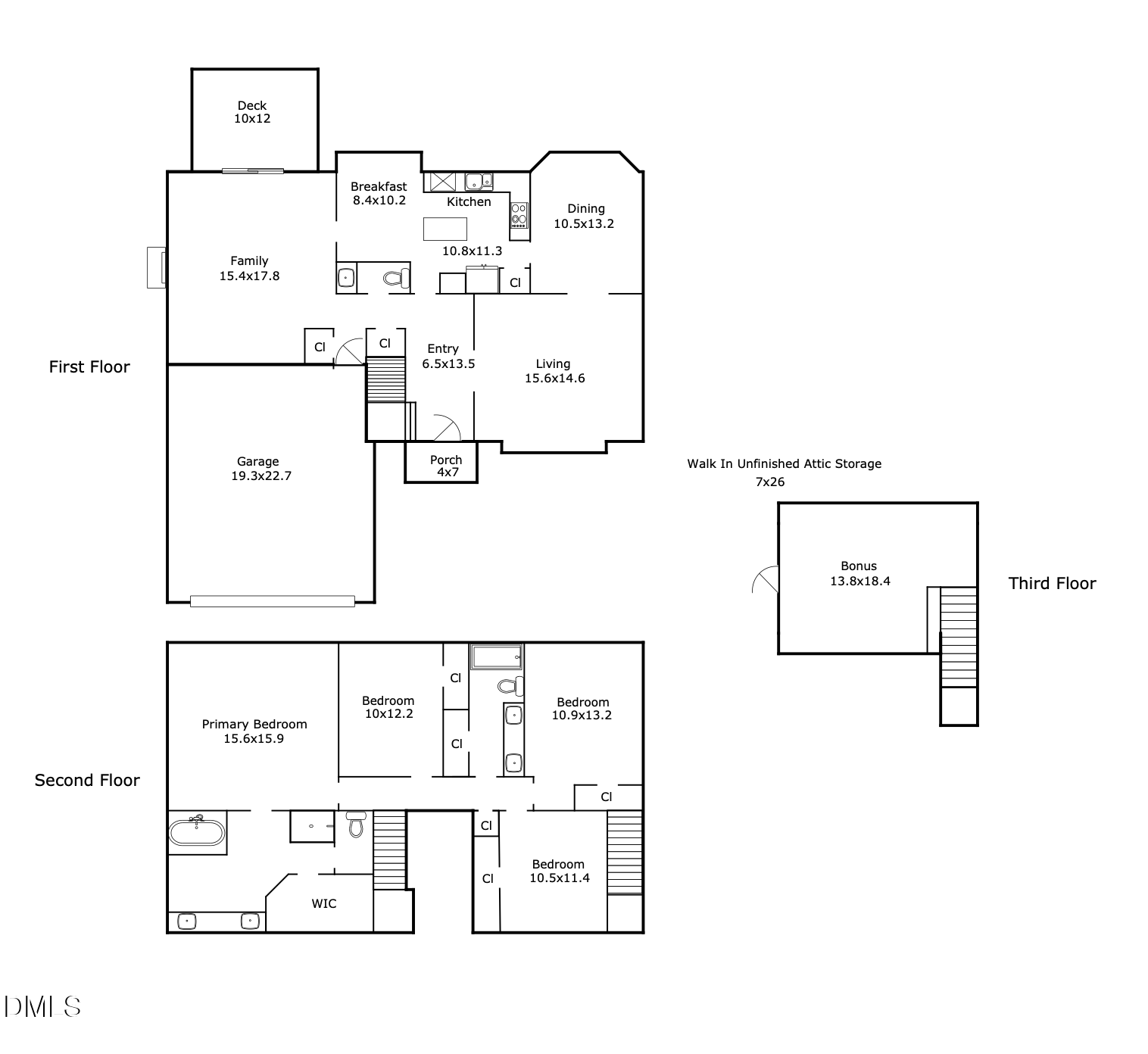 5220 Oakbrook Drive Durham, NC 27713 - Photo 38 of 38 a picture of a floor plan