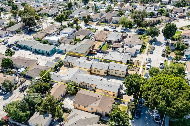an aerial view of a city with lots of residential buildings