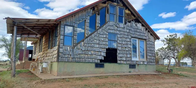 a backyard of a house