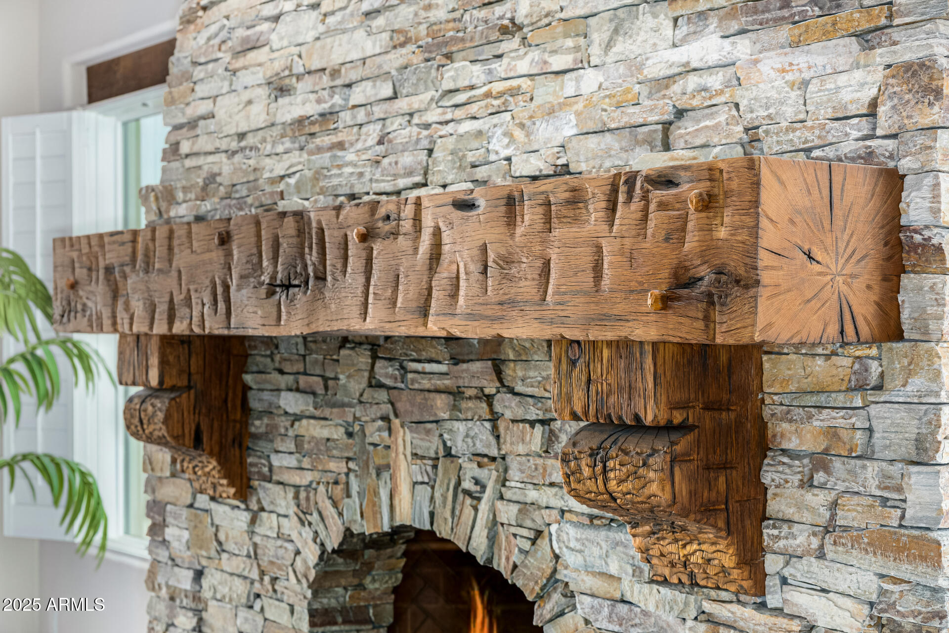 34877 North Ridgeway Drive Carefree, AZ 85377 - Photo 15 of 55 Hard Carved Solid Wood Mantel