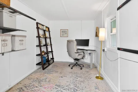 a view of a workspace with a window