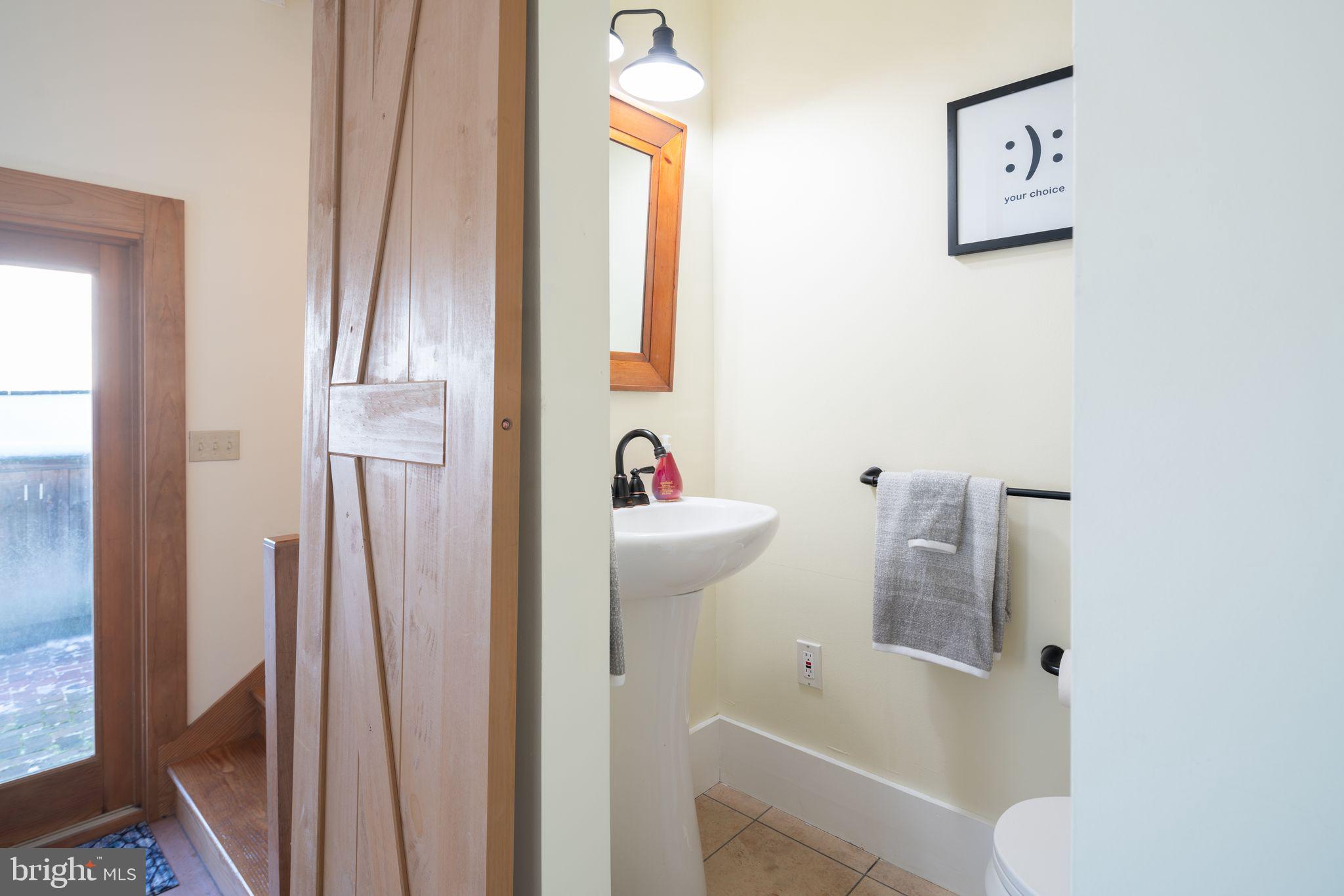 269 Lake Street Haddonfield, NJ 08033 - Photo 17 of 34 1/2 bath w/barn door