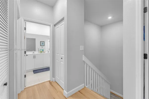 a view of a hallway with a elevator