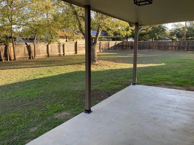 a view of a park with a slide