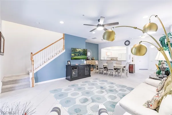 a view of living room with window and couch