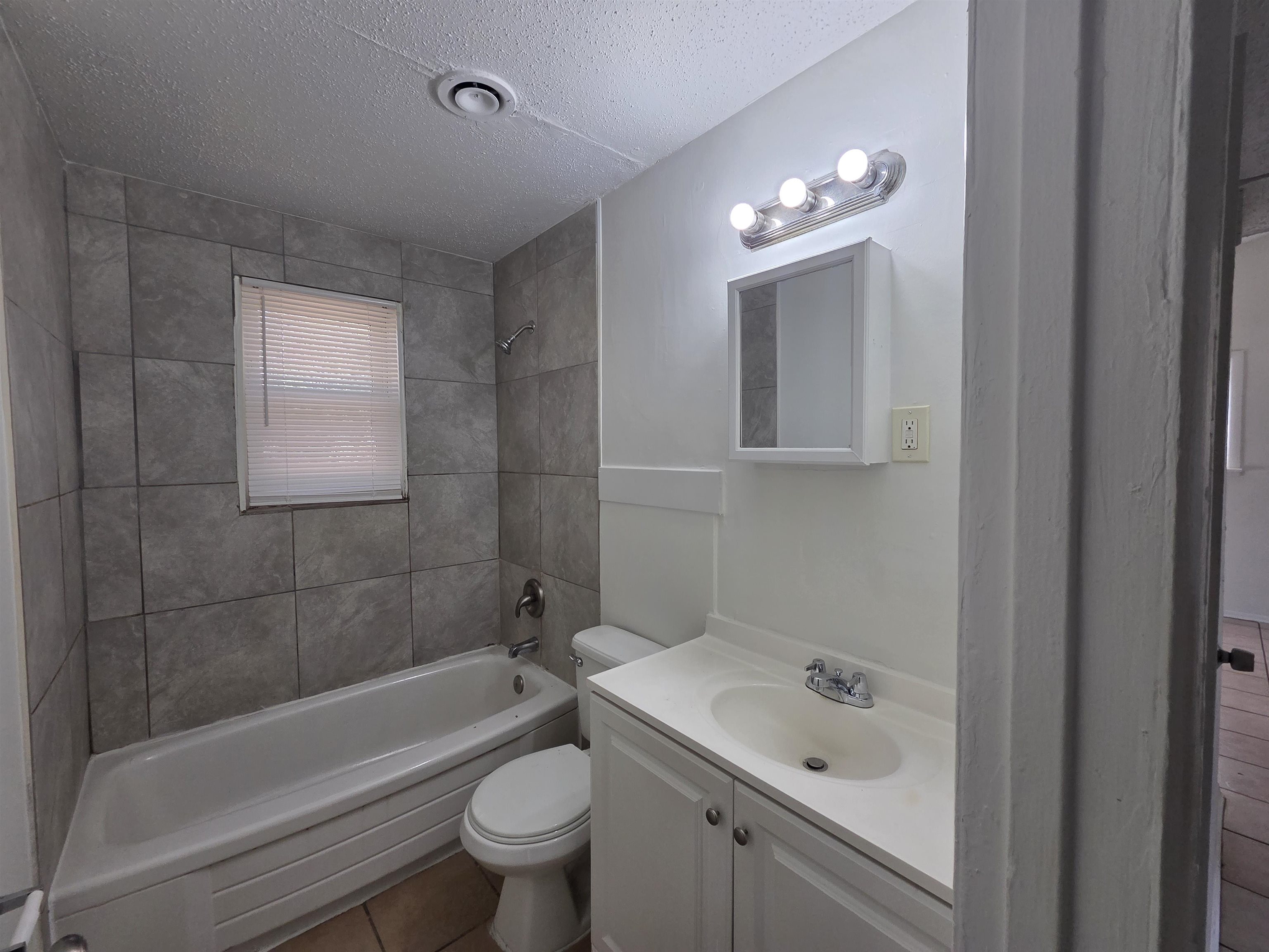 4638 Appleville Street Memphis, TN 38109 - Photo 18 of 23 a bathroom with a bathtub a toilet a sink and mirror
