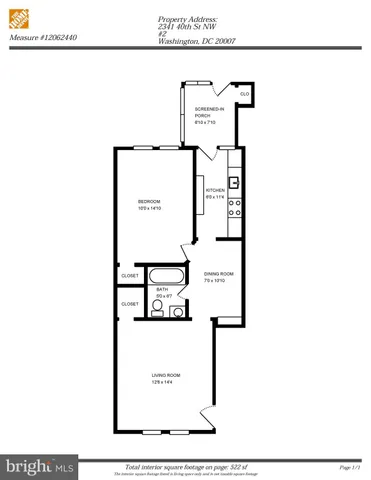 $1,665 | 2341 40th Street Northwest, Unit 4, Washington, DC 20007