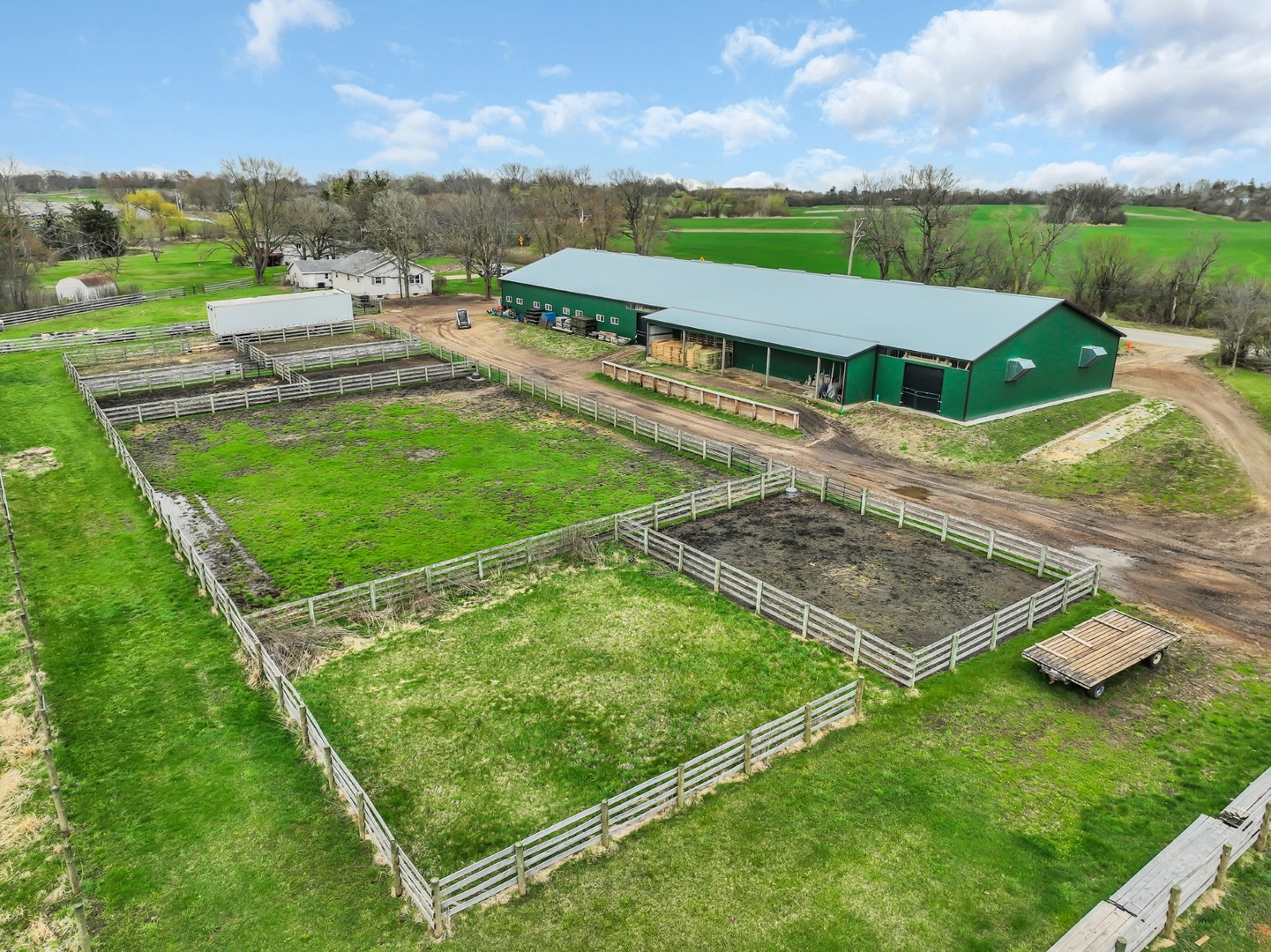 12216 Pleasant Valley Road Woodstock, IL 60098 - Photo 11 of 48 an aerial view of tennis court