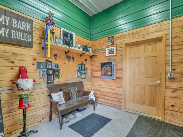 a group of people sitting in a room