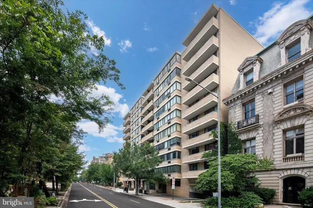 a view of a city with tall buildings