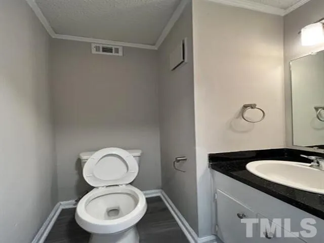 an empty room with a workbench