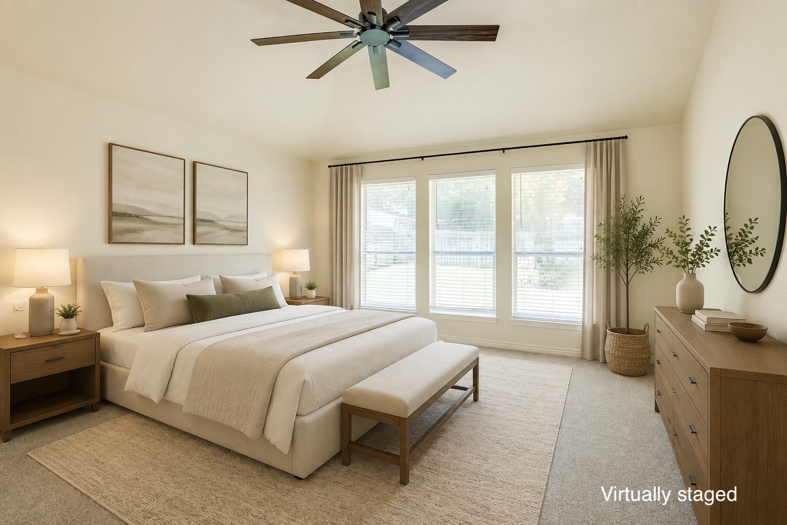111 Arrowhead Lane Georgetown, TX 78628 - Photo 23 of 40 a spacious bedroom with a bed a chandelier and large window
