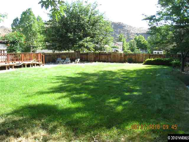 10080 Raccoon Court Reno, NV 89523 - Photo 8 of 8 a view of a backyard with a garden and trees