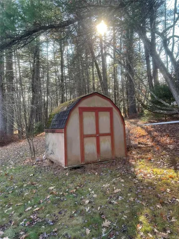 a view of backyard with green space