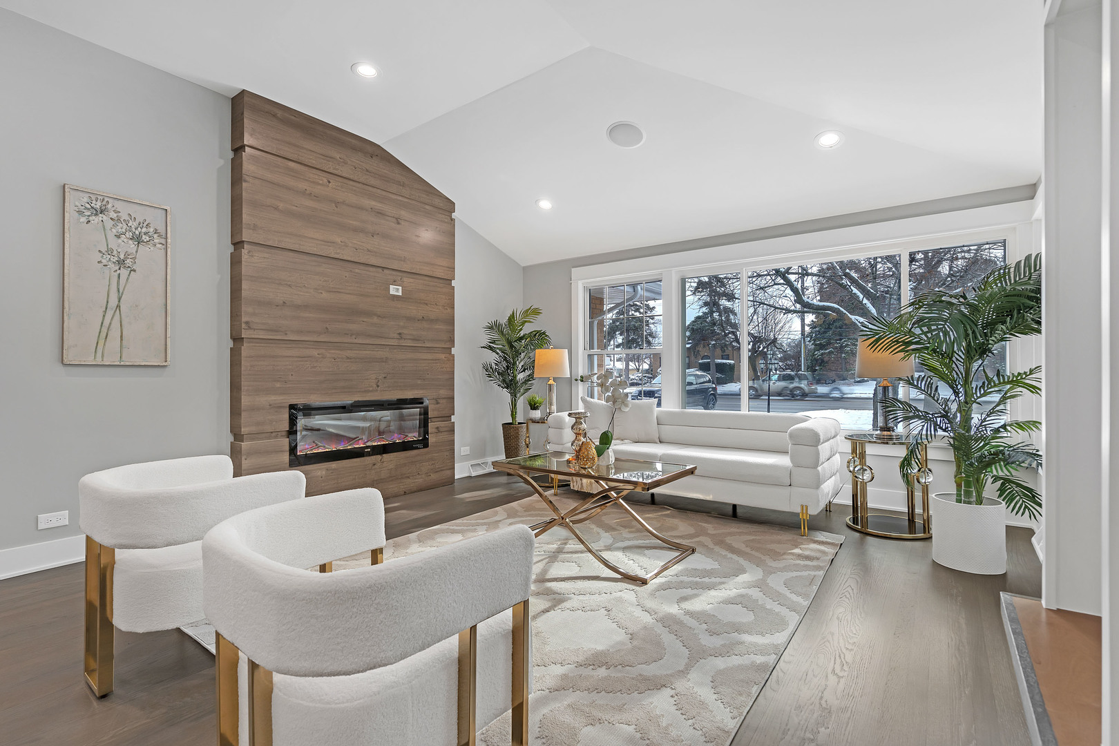 1814 Oakton Street Park Ridge, IL 60068 - Photo 6 of 30 a living room with furniture a large window and a fireplace