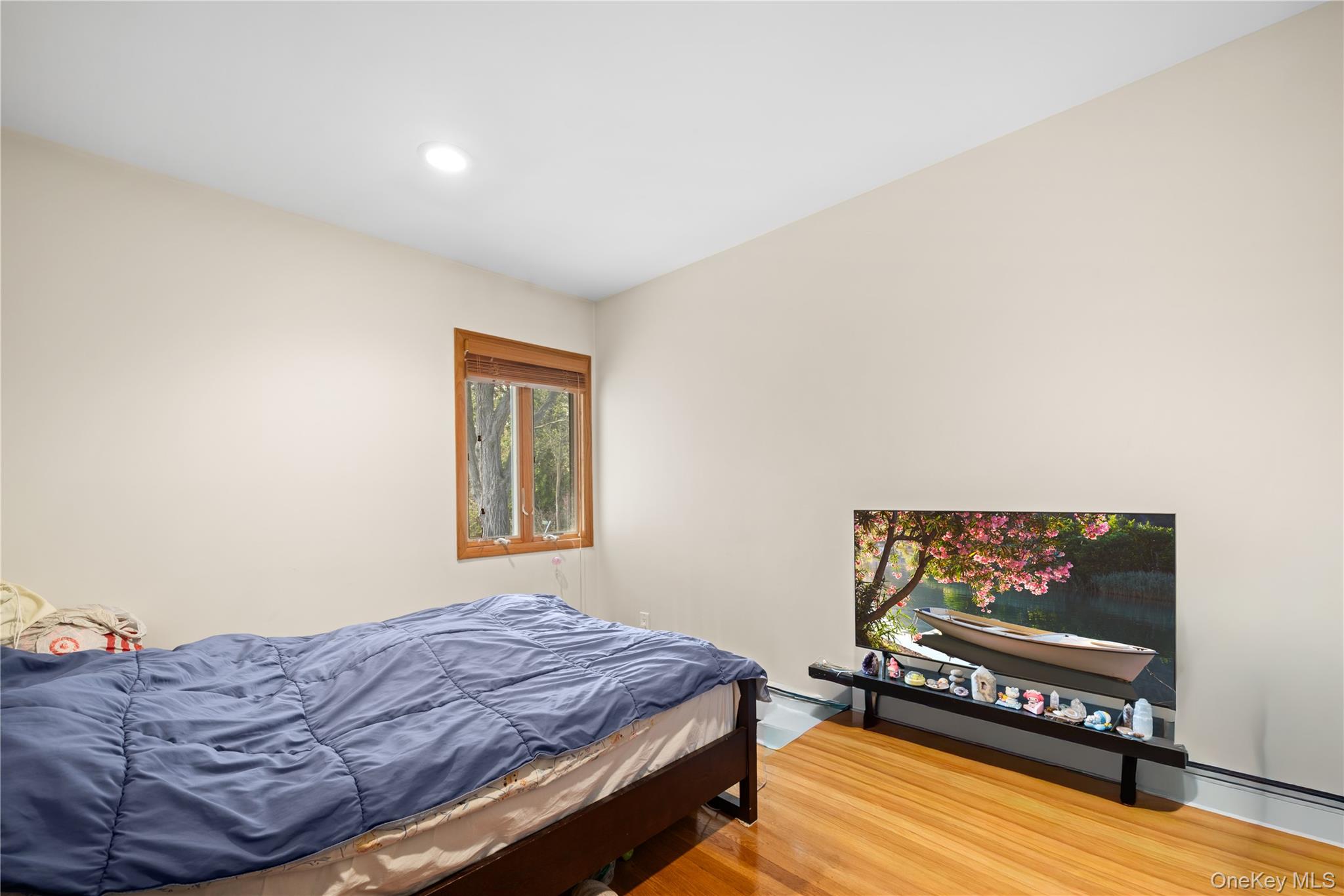 150 Roxton Road Plainview, NY 11803 - Photo 14 of 25 a bedroom with a bed and wooden floor