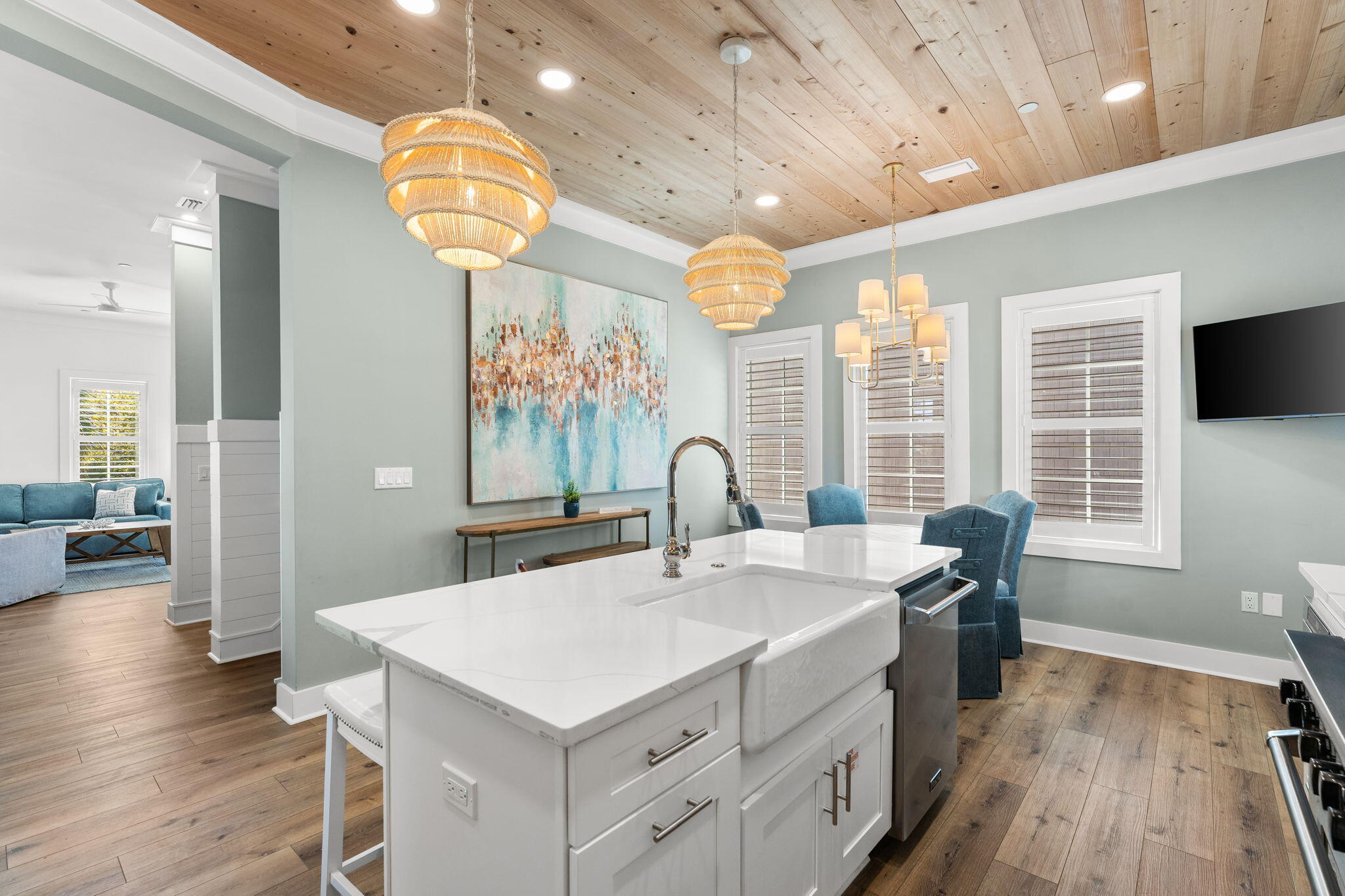 413 Henderson Cottage Way Destin, FL 32541 - Photo 11 of 48 a large white kitchen with a large window