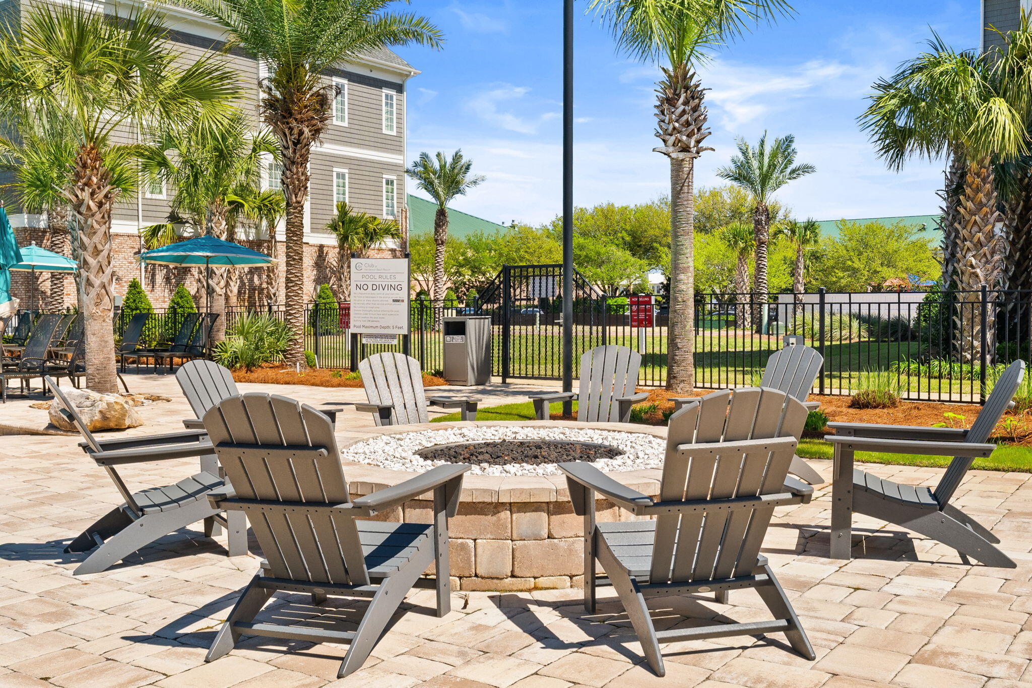 413 Henderson Cottage Way Destin, FL 32541 - Photo 40 of 48 a view of patio with swimming pool and outdoor seating