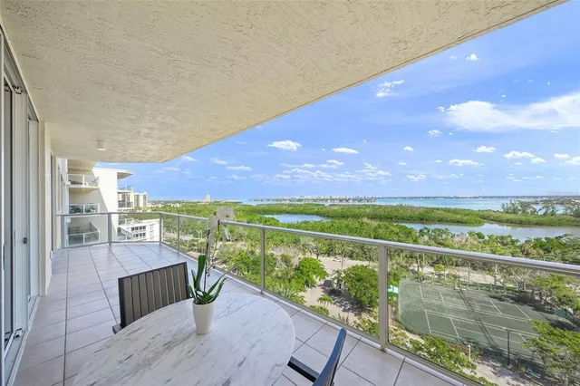 a view of a city and an ocean view