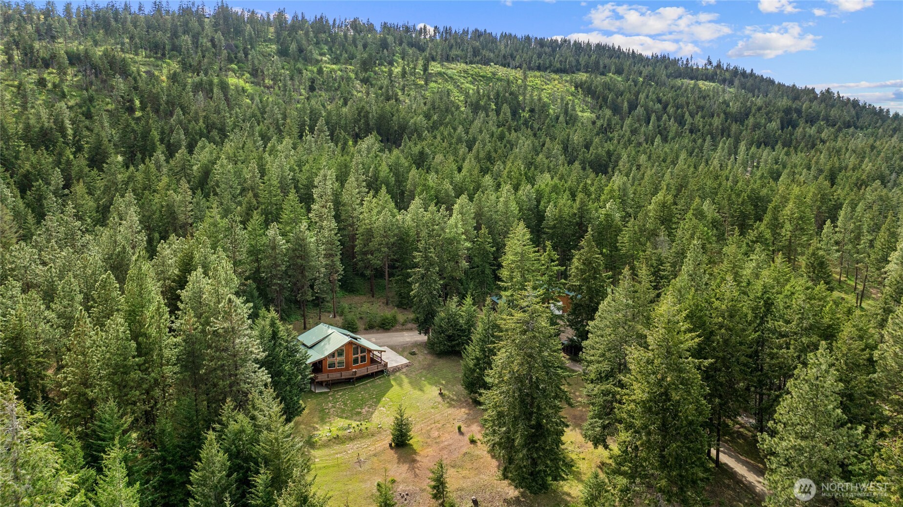 1101 Emerick Road Cle Elum, WA 98922 - Photo 37 of 40 a view of a forest with a houses