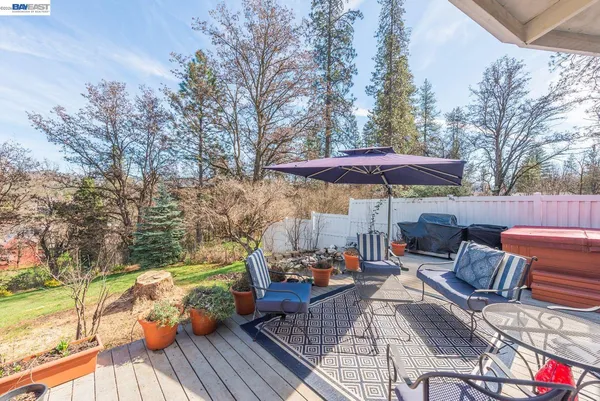 a view of an outdoor space with seating