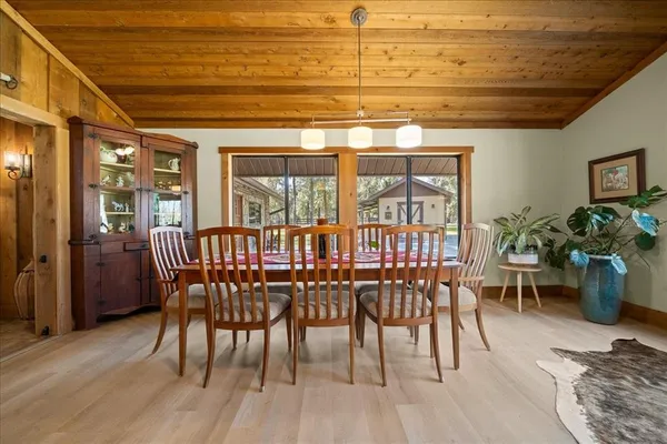 a view of an empty room with a sliding door