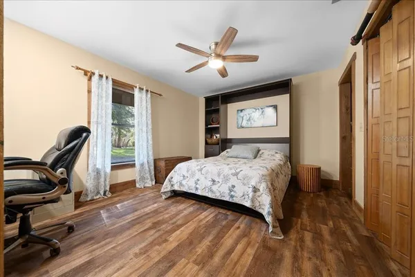 a view of empty space with trees