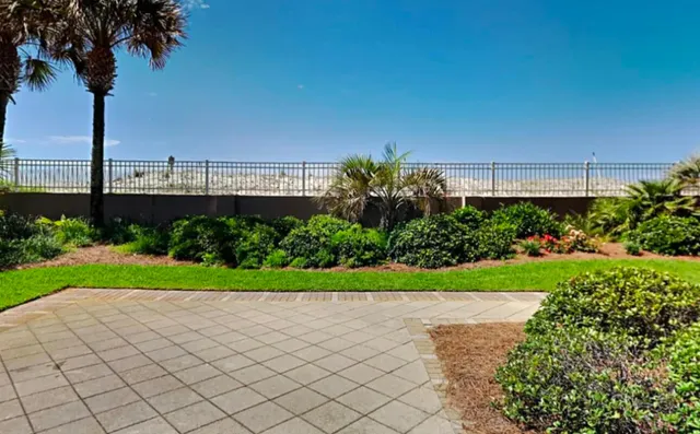 a view of an outdoor space with porch area