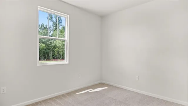 an empty room with a window
