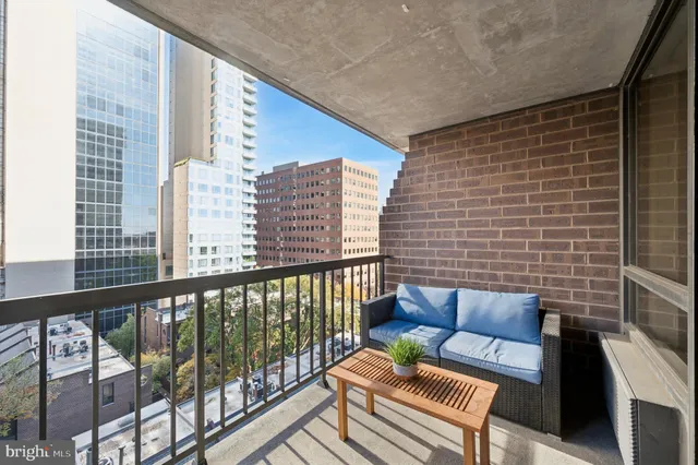 a view of balcony with couch