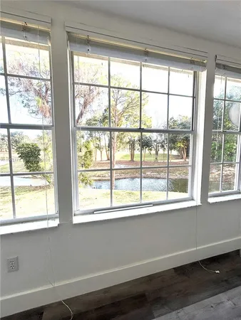 a view of a window in a room