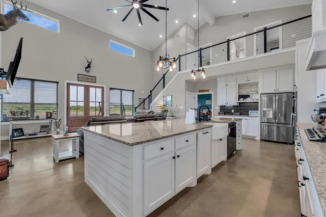 a view of a road with an ocean view