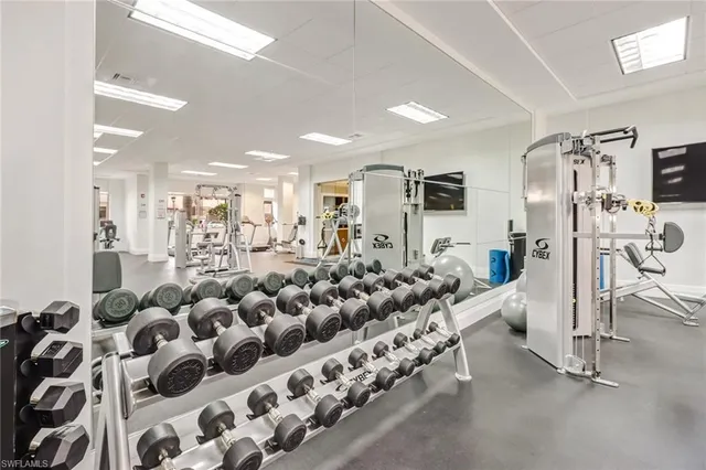 a large room with lots of white walls