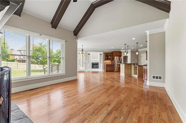 an empty room with a window