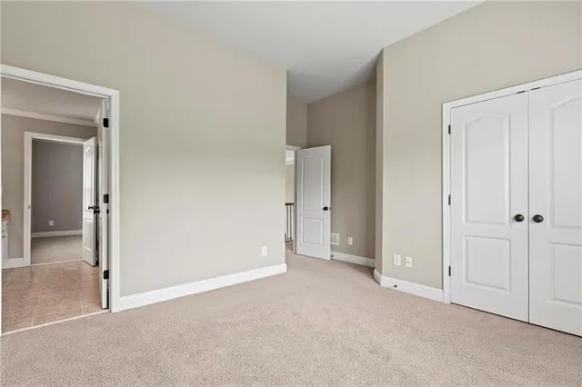 a room with a sink and a mirror